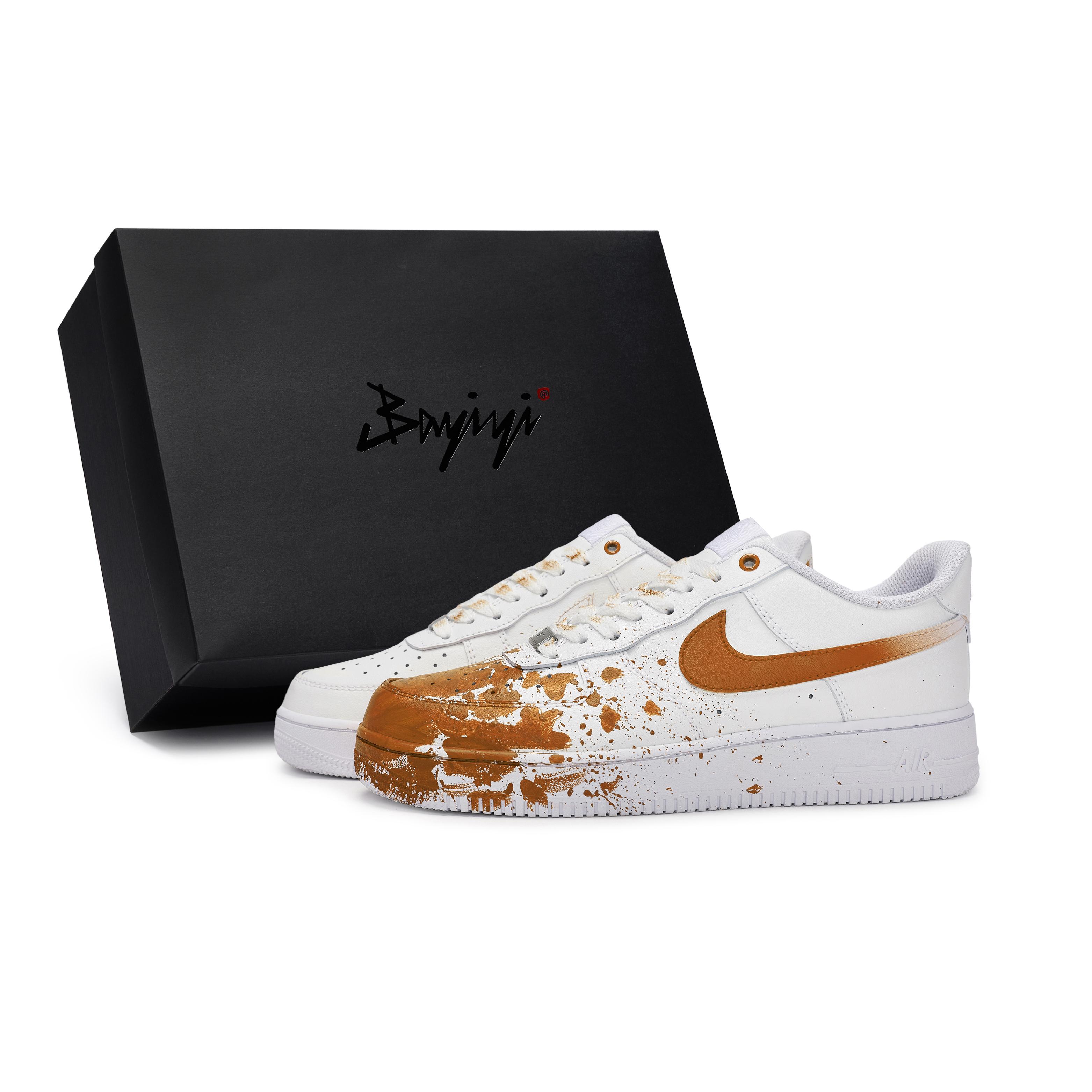 

Nike Air Force 1 Abrasion Resistant Low top Skateboard Shoes Men s White Red Brown CW2288-111(Team80-S-BOX) 38.5