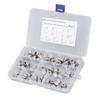 80PCS Hex Nuts Assortment Kit 304 Stainless Steel Lock Nuts with Nylon Insert 8 Specifications