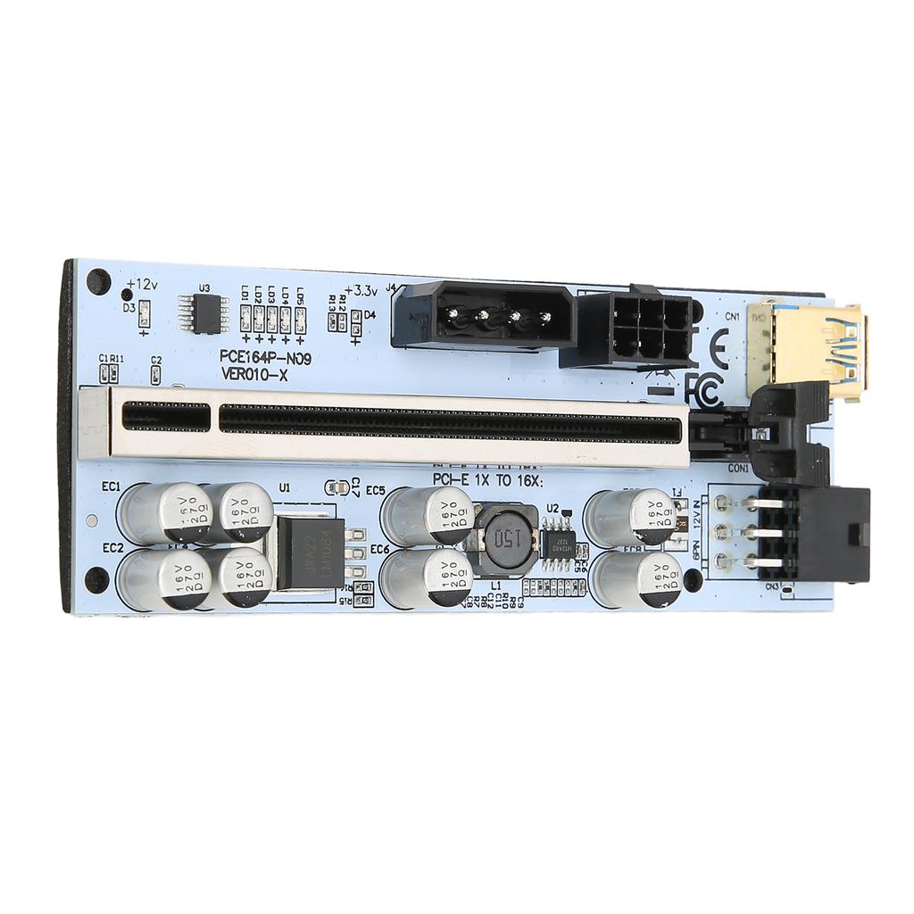 PCIE Riser Card 8 Firm Capacitors Strong Anti Interference GPU 1X to X16 for Windows 7 for Windows