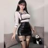 Female Tight Open PU One Size Fits Set of 5 Cosplay [YAISHN] Cosplay, Sexy, Secretary, Teacher, OL, Skirt, See-through, Bodycon, Extreme, Erotic,