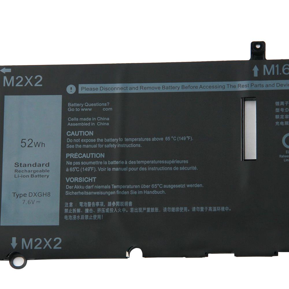 Rechargeable Lithium Battery For Dell XPS13-5390 XPS 9370 9380 HK6N5 P82G DXGH8 Laptop Battery 52Wh 7.6V