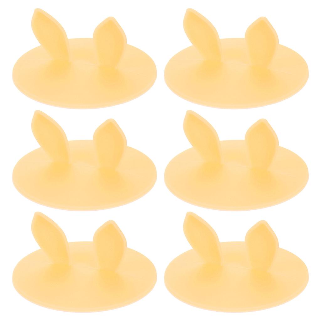 3/6Pcs Silicone Cup Lids 3.9 Inch Mug Cover Seal Rabbit Ear Silicone Cup Covers for Hot and Cold Drinks Cup Glass Cup Coffee Cup