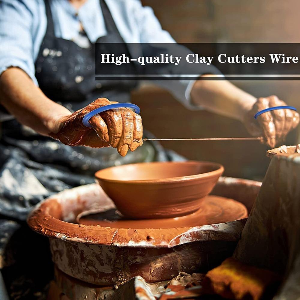 4PCS Black Clay Cutters Wire Stainless Steel Stainless Steel Cut Off Tools  Pottery Studio