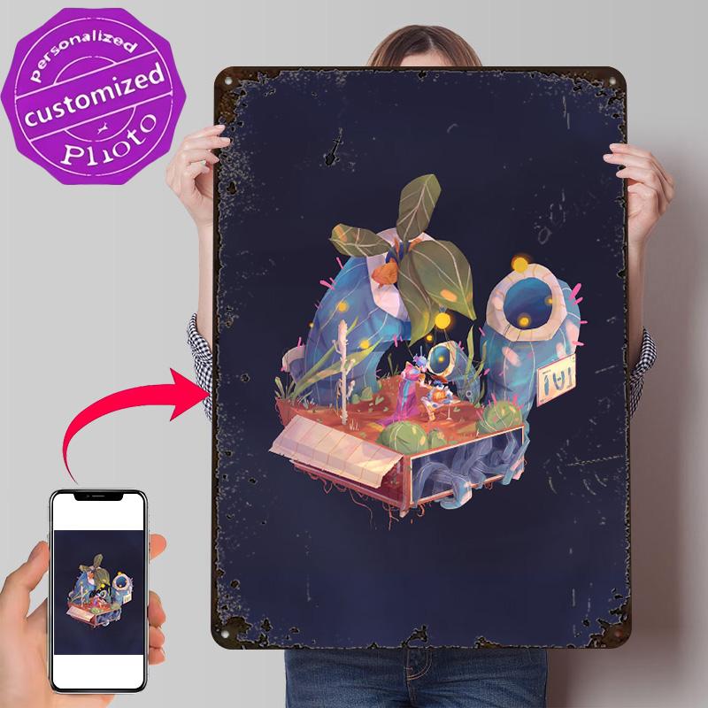 Fantastic Diner Personalized D Textured Metal Poster Wall Art Tinplate Sign for Luxury Decoration Home Decor Accessories House