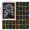 10Sheets Scratching Painting Paper Set Cute Cartoon Mix Style DIY Handmade Graffiti Supply Festival Birthday Party Souvenirs ZYF