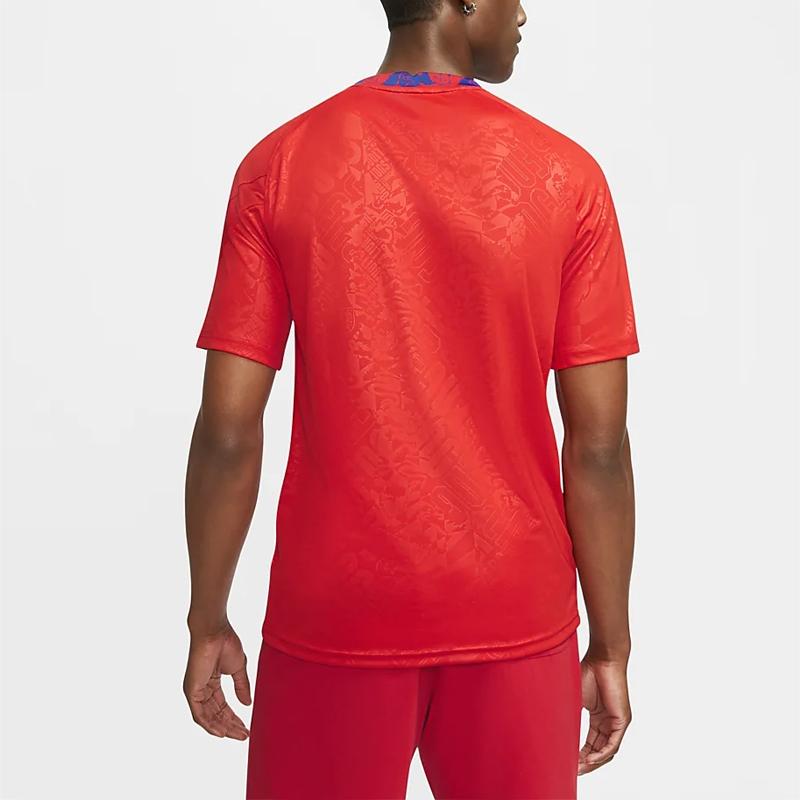 Nike England Team Training Match Short Sleeve Football Jersey Men Tops Red CD2577-600