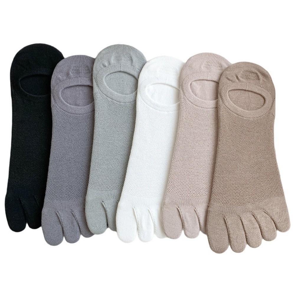 Thin Hosiery Men's Five Finger Socks Mesh Low Cut Sports Socks Fashion Five Toe Boat Socks Running