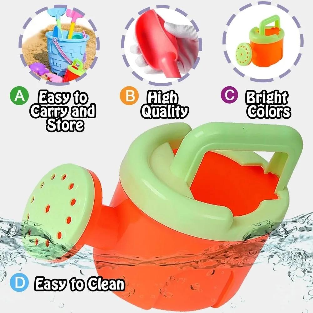 Beach Toys Set for Kids Toddlers Girls Sandcastle Sand Bucket Shovels Animal Sand Molds Travel Sand Toys for Beach Sandbox Toys