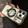 Fold Lens Stand Magnetic Holder Case For For Iphone 17 16 15 14 Plus 13 12 11 Pro Max Air Transparent For Magsafe Acrylic Hard Cover