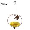 Heart-shaped Bird Feeder Outside Hummingbird Feeder, Weather-proof Metal Butterfly Bath, Bath Hanging Feeding Bowl for Outdoor Garden Patio Yard