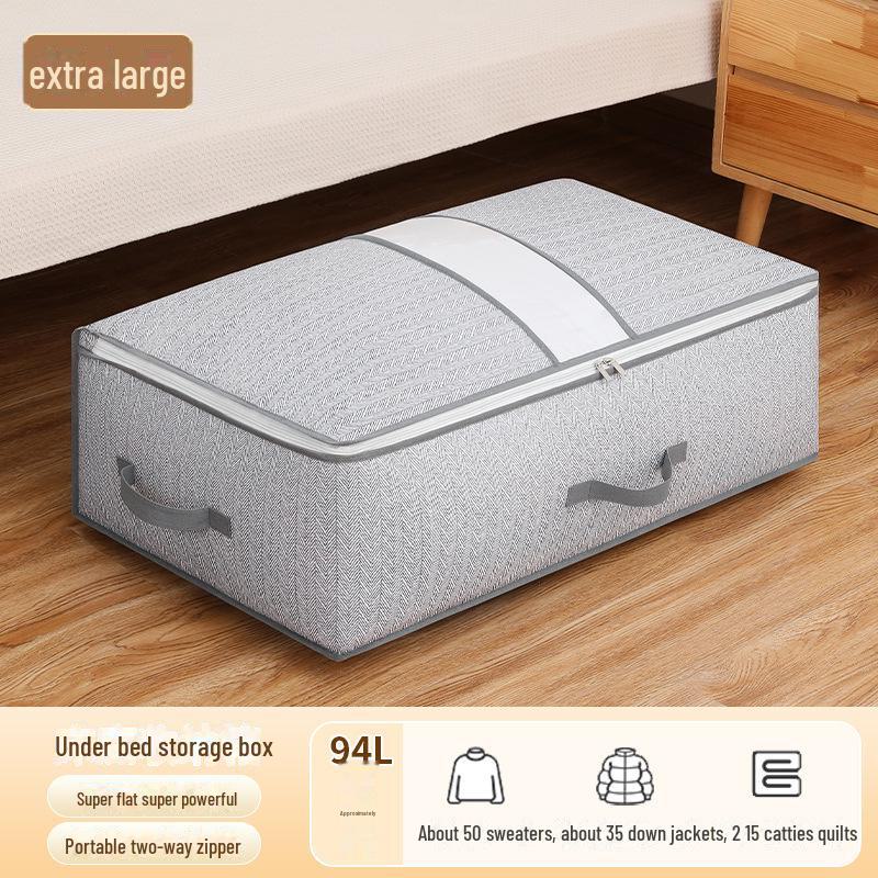 Large Capacity Window Zipper Storage Bag for Clothes & Quilts