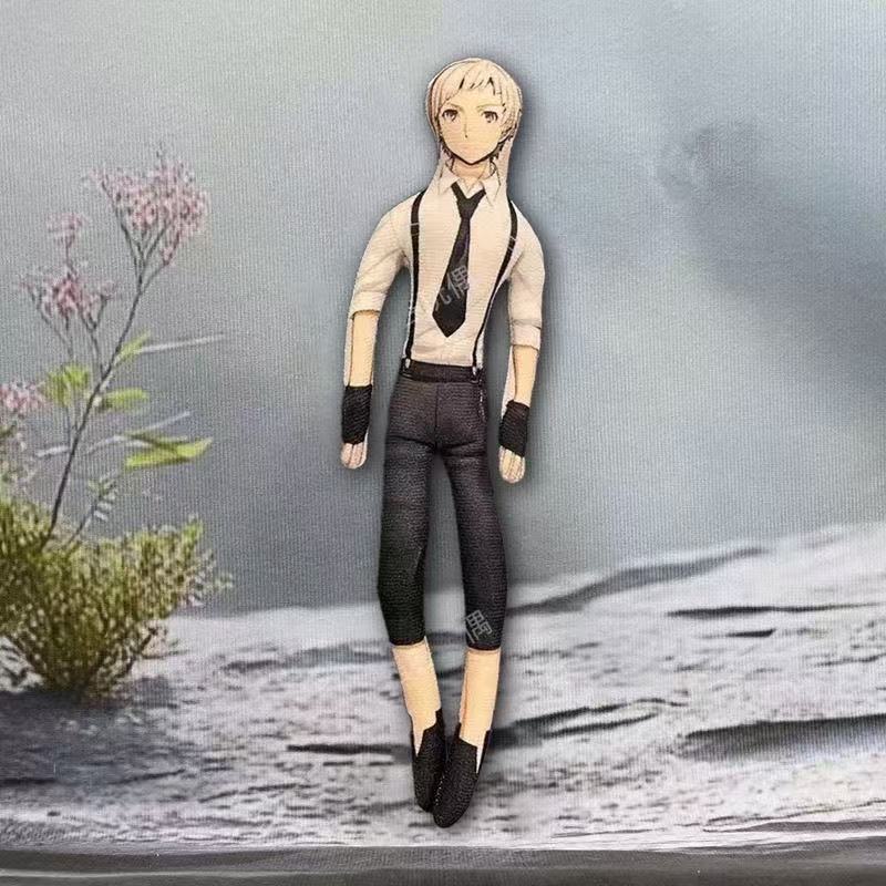 Nieuwe Nakahara Chuuya Bungo Stray Dogs Pluche Anime Merchandise Katoenen Poppen Gevuld Dazai Osamu Draaibare Vorm Abstract Model 28cm