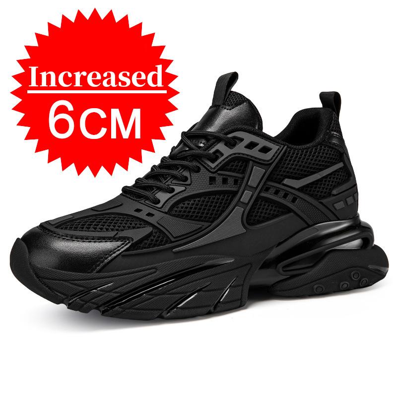 Men Mesh Elevator Shoes Height Increase Sneakers Shoes for 8/10CM Sports Casual Shoes Invisible Inner Heightening Shoes for Men