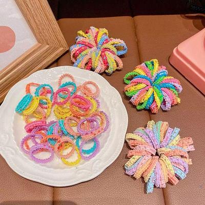 High Elastic Fairy Hair Tie - Gentle, Thick, Colored Rubber Band for Girls