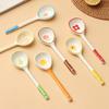 Kawaii Flower Ceramic Soup Spoon Cute Korean Ice Cream Hand Painted Coffee Dessert Long Handle Spoon Kitchen Accessories