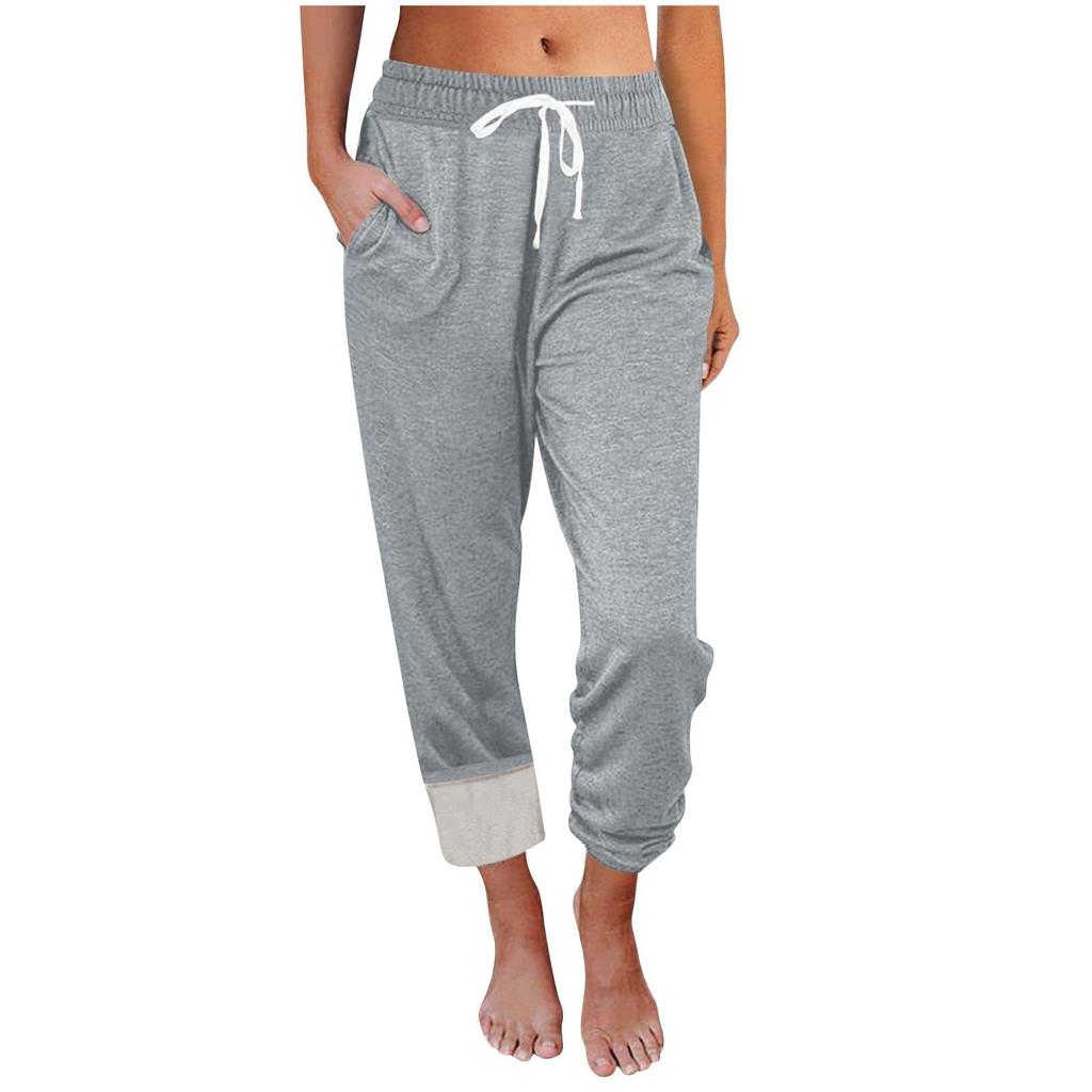 Sweatpants Women Baggy Fleece Lined Joggers With Pockets Stretch Yoga Pants Drawstring Workout Trouses