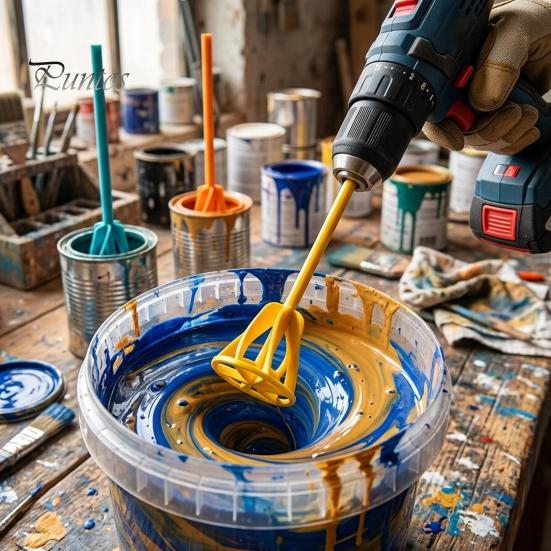 Epoxy Resin Mixer 6 Inch Paint Stirrer for Drill, 3D Printed Attachment, Drill Powered Hex Shaft Mixing Stirring Rod Resin, Epoxy, Silicone