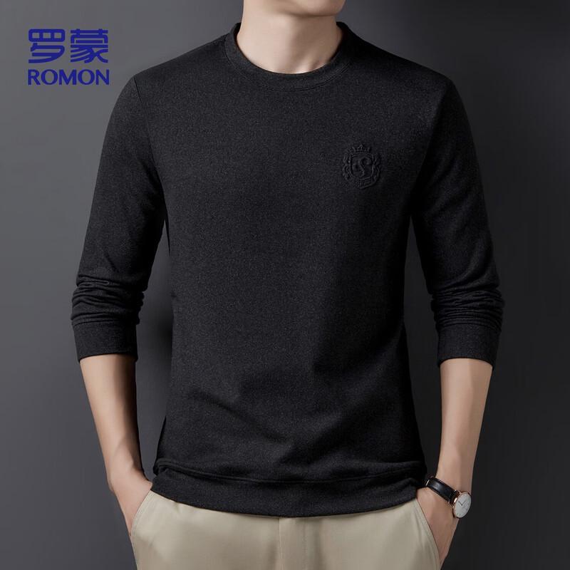ROMON Men's Business Casual Long Sleeve Sweatshirt
