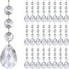 30pcs Crystal Clear Christmas Tree Ornaments Acrylic Water Droplet Hanging Pendant Decor Christmas Decoration