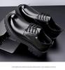 Men's Polished Leather Martin Boots - British Style, Versatile Casual Low-Top Short Boots for Autumn and Winter.