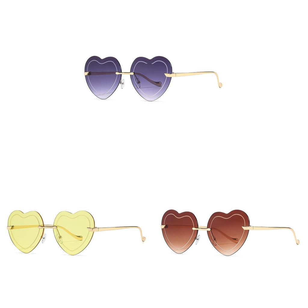 Womens Heart Shaped Sunglasses Uv400 Polarized Outdoor Fashion Accessory For Summer