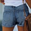 Women's Color Jeans Stretch Slim Fit Distressed Denim Shorts