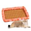 Pet Cooling Mat Portable Cat Ice Pad Breathable Cat Rattan Mat Dogs Beds & Furniture For Floor Sofa