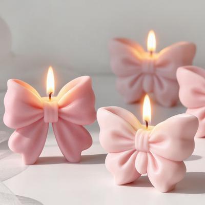 Bowtie Candle Mold Heat-Resistant Scented Candle Mold 3d Bow Silicone Mold Elegant For Resin Art Diy Craft Handmade Gift