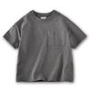 Summer Boys' Short Sleeved T-shirt White Children's T-shirt Half Sleeved Solid Color Top