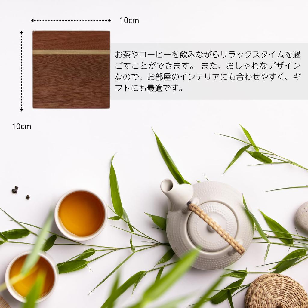 Handmade Wooden Coasters, Stylish Tea Trays and Dessert Plates, Thick, Waterproof, Decorative, Insulated, Stylish Cup Holders, Suitable for Home,