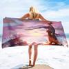 Japanese Samurai Beach Towel Super Soft Water Absorbent Bath Towels Mens Light Bath Towels Water Absorpt Swim Bath Towels