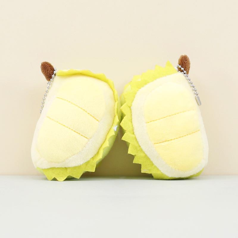Adorable Durian Plush Toy Keychain Cute Stuffed Fruit Doll Bag Charm 10cm Tall