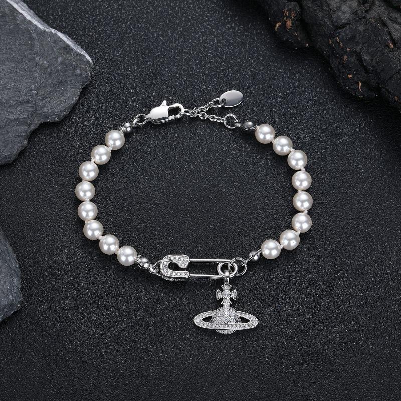 Saturn Pearl Necklace Women's Pin Three-dimensional Planet Neck Chain Premium Versatile Sweater Chain Collarbone Chain