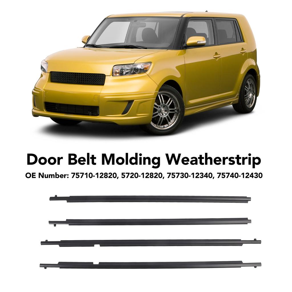 Door Belt Molding Weatherstrip Perfect Match Dust Proofing 75710‑12820 Rubber Wear Resistant Easy Install for XB 2008 To 2015