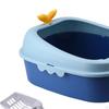 Cat Kitten Potty Toilet Open Top Pet Litter Tray PP Large Space Bedpan High Sided