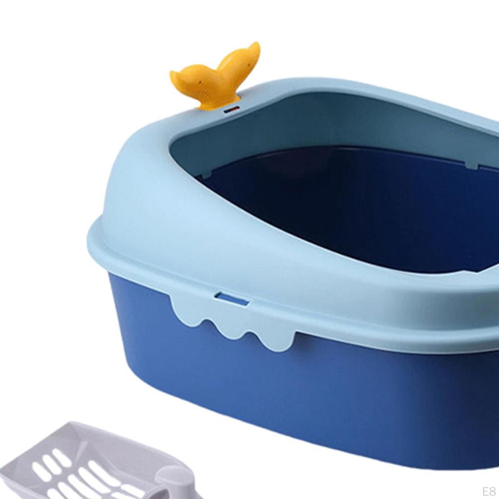 Cat Kitten Potty Toilet Open Top Pet Litter Tray PP Large Space Bedpan High Sided