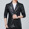 Coat New Leather Mens Spring Sports Casual Pu Leather Thin Solid Color Motorcycle Clothing Jacket Mens Coat