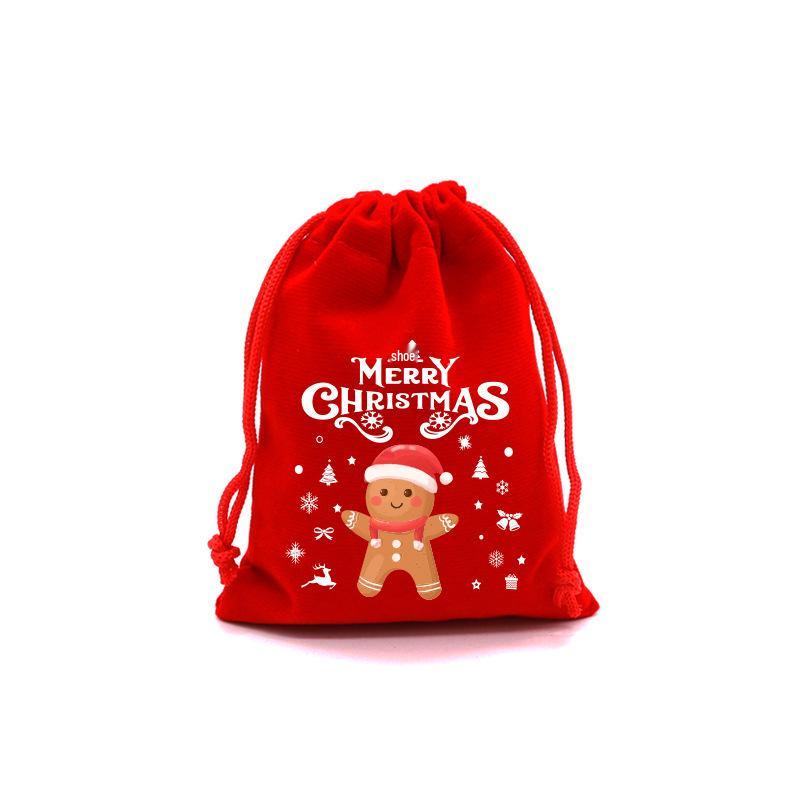 Christmas Candy & Apple Gift Bags - Red Snack Packaging