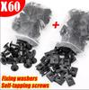 100pc Car Motorcycles Metal Screw Tapping Fastener Clip U-Type Clip with Screw Anti-rust Protection Clip Screw Buckle Iron Sheet
