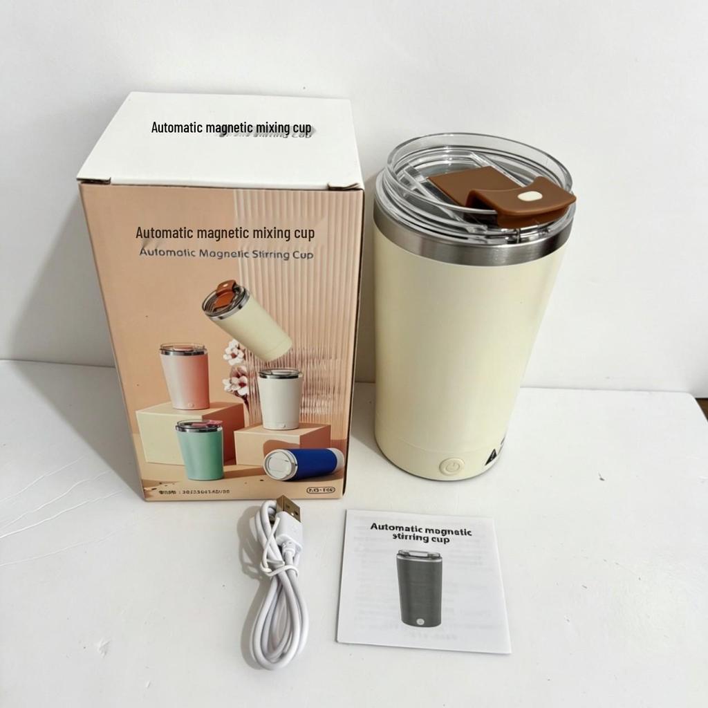 Rechargeable Luxury Stainless Steel Automatic Stirring Coffee Cup - Portable USB Essential for the Lazy