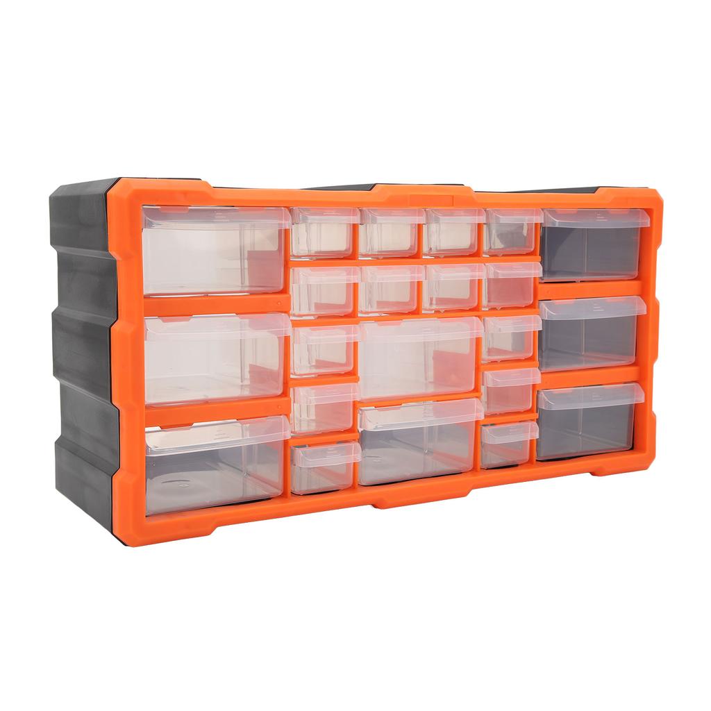 22 Drawer Organiser Bits Plastic Storage Units for DIY Tool Workshop Screws and Small Parts Cabinet