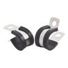 10pcs Stainless Steel Rubber Lined P Hose Pipe Clamps Cable Mounting Clips Wire