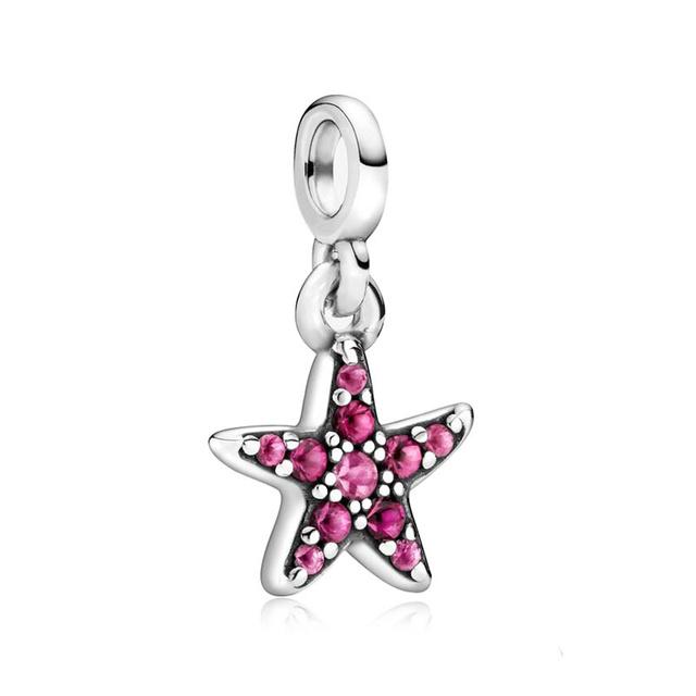 925 Silver Me Series Starfish Moon Pineapple Small Charms Pendant Beads Fit Original Fashion Me Armbånd Dame Smykker DIY