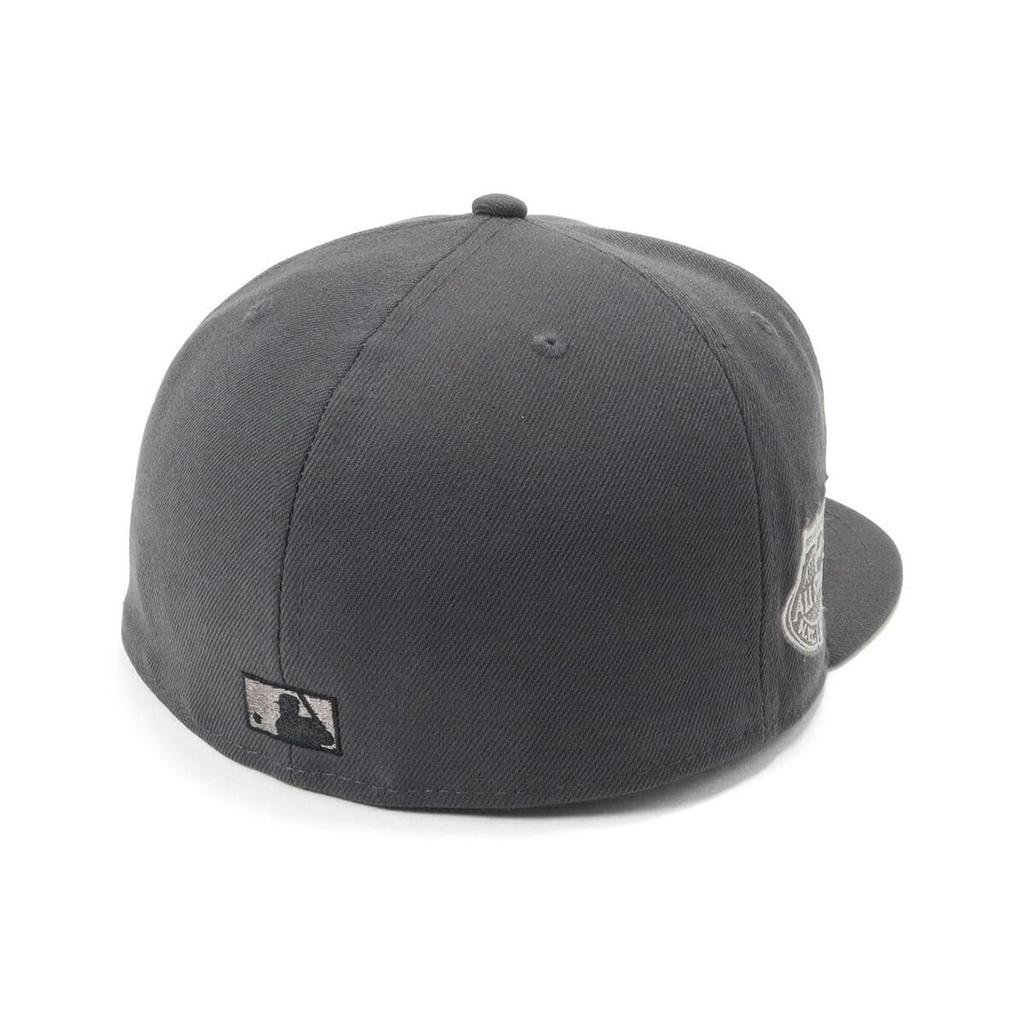 New Era 59FIFTY Cap MLB New York Yankees NY Dark Graphite Gray Side Patch Under Exclusive to and Side Straight Flat Popular Adjustable Everyday Wear