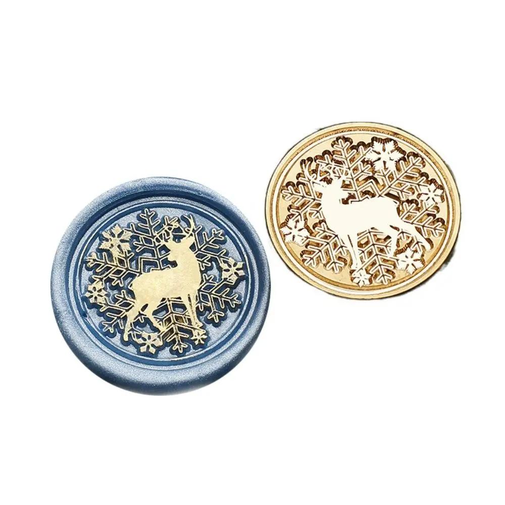 Butterfly Icon Wax Seal Stamp Replace Head Antique Metal Star Sky Pattern Sealing Wax Seals Head Retro Flowers