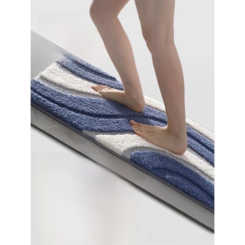 Highly Absorbent Mat Non-Slip Bathroom Floor Mat for Entrance & Bathroom, Dirt Resistant Household Soft Carpet for Home Daily Us