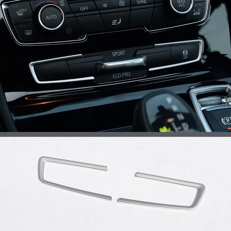 For BMW F46 LCI 2 Series Gran Tourer 2016 2017 2018 Car Interior ABS Silver Sticker Gear Shift Panel Cover Trim