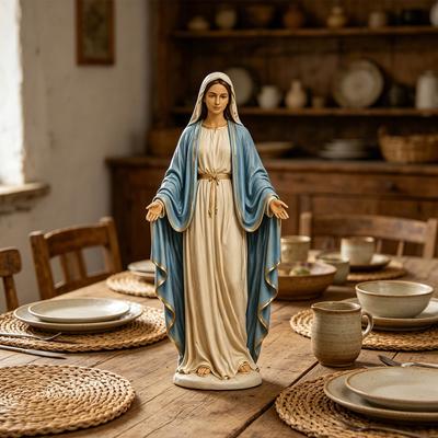 Virgins Marys Statue for Catholic Altar Decors Blesseds Mother Figurine,Religious Gift for Mom,Home Religious Decors