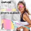 KAPVOE Lunettes de Cyclisme UV400 Lunettes de Soleil pour Course en Plein Air Sports Randonnée Conduite Lunettes de Soleil pour Vélo Hommes Femmes VTT Route