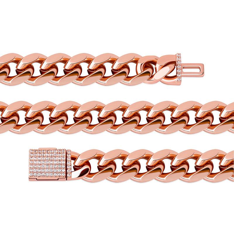 European And American New European And American Box Jewelry Buckle Fashion Bracelet Inlaid With Zircon Real Gold Plating Hip -Hop Men 'S Bracelet 